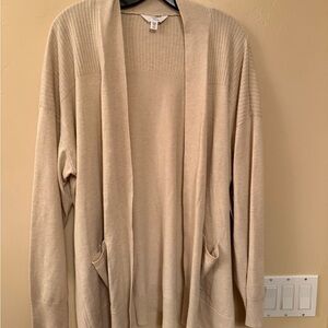Time and Tru Women's Tan Open Front Cardigan